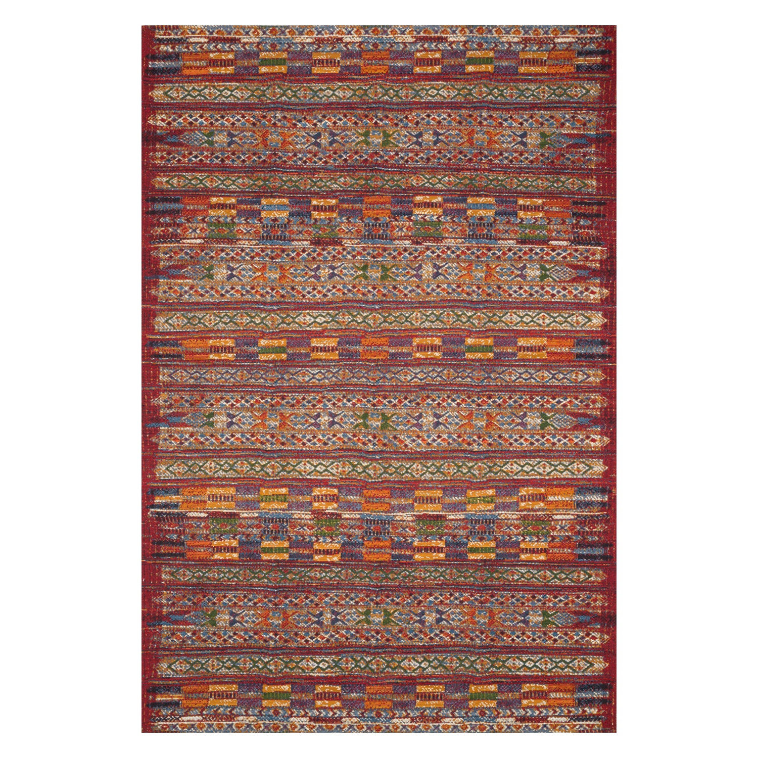 Loloi Mika Red/Multi Indoor/Outdoor Rug – Paynes Gray