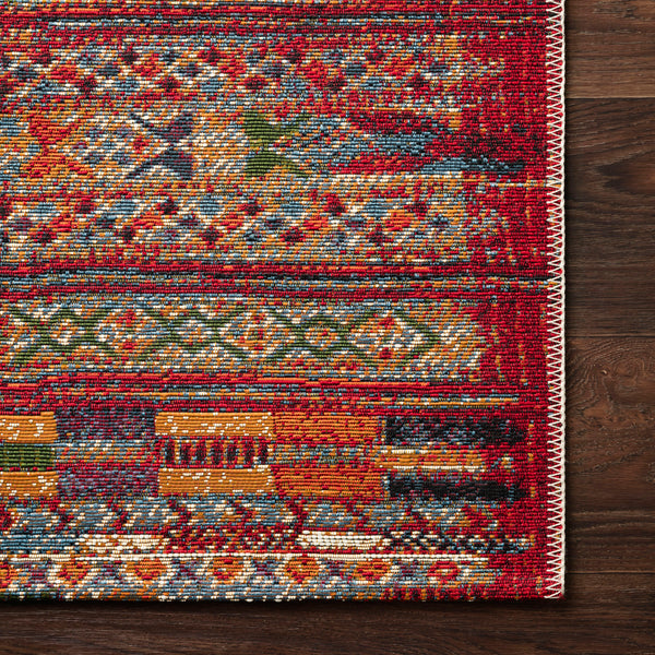 Loloi Mika Red/Multi Indoor/Outdoor Rug – Paynes Gray