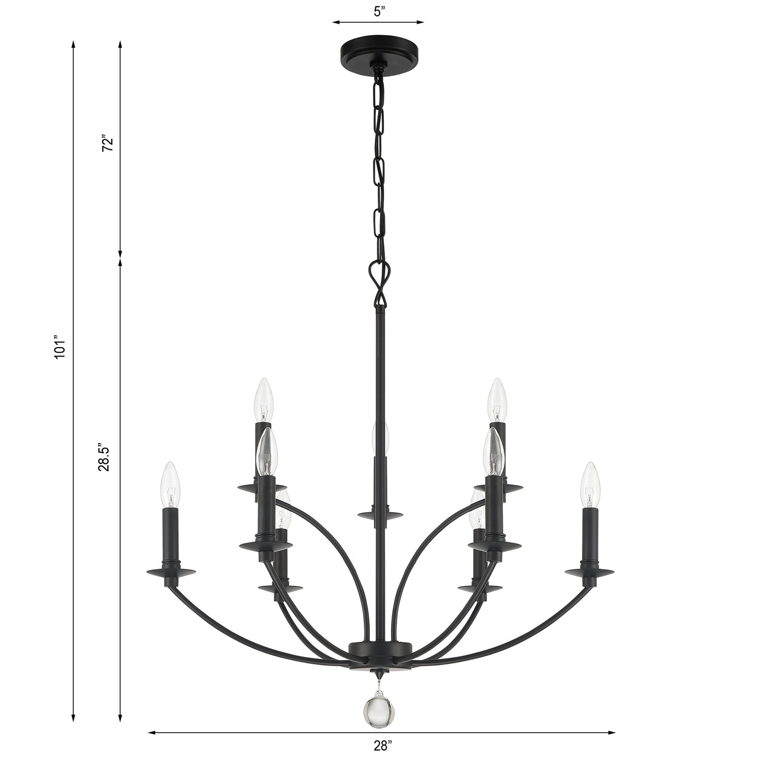 Crystorama Mila 9-Light Chandelier