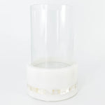 Anaya Mother of Pearl Marble Hurricane Candle Holder