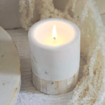Anaya Mother of Pearl Lemongrass White/Small Candle