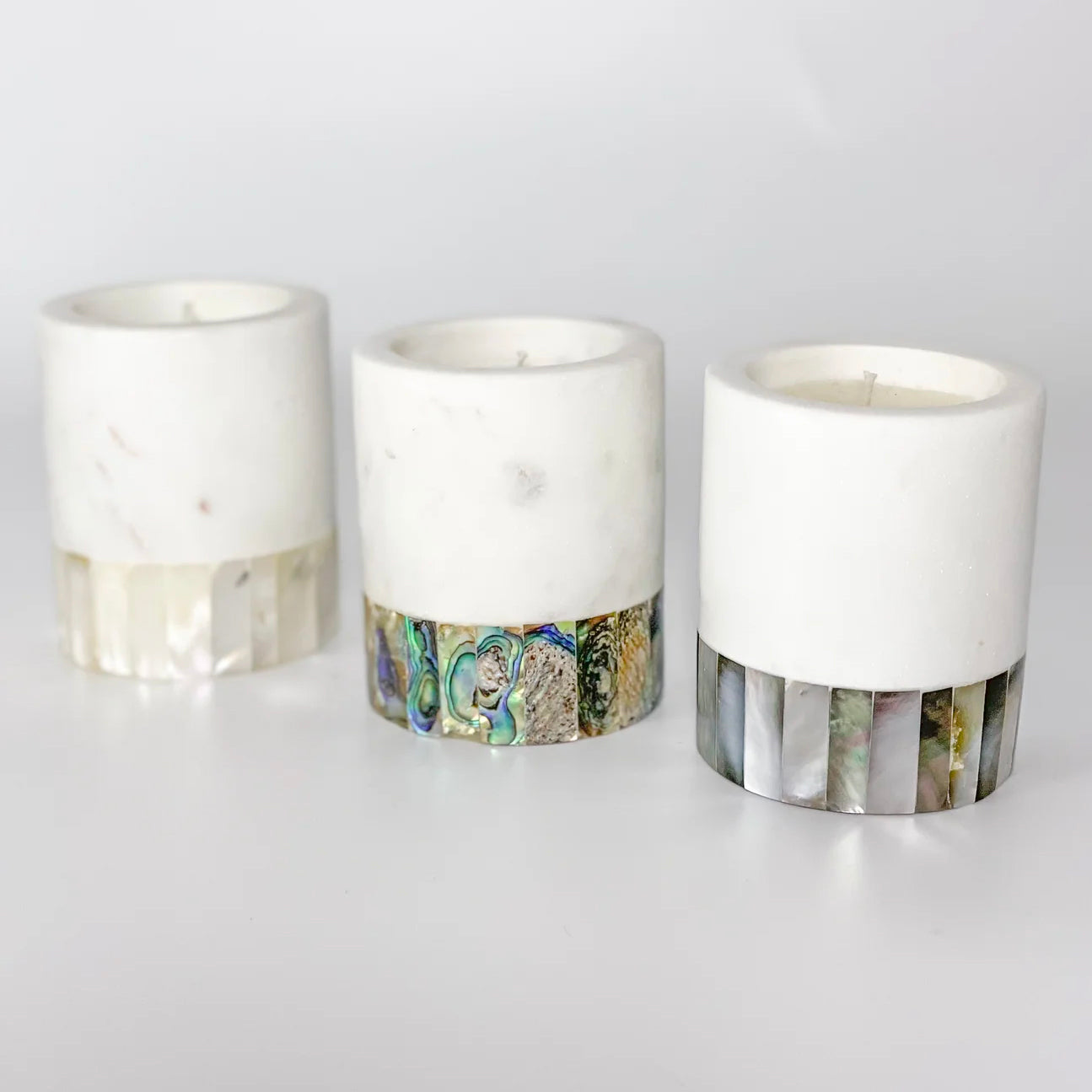 Anaya Mother of Pearl Eucalyptus Rainbow/Small Candle