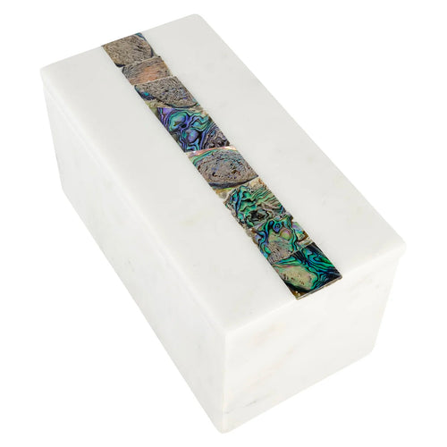 Anaya Mother of Pearl Rainbow Marble Stripe Decor Box