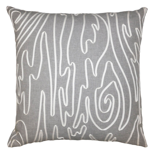 Square Feathers Meandering Throw Pillow