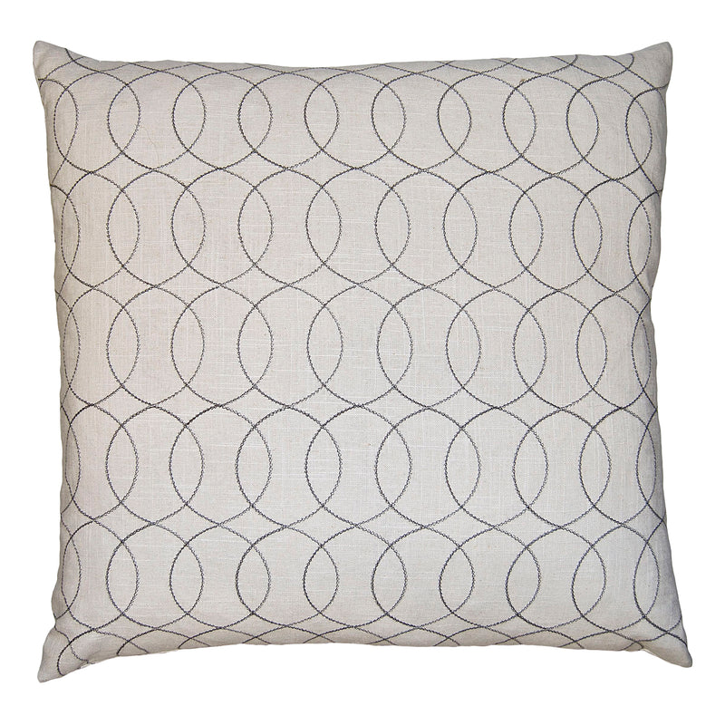 Square Feathers Mercury Rings Throw Pillow