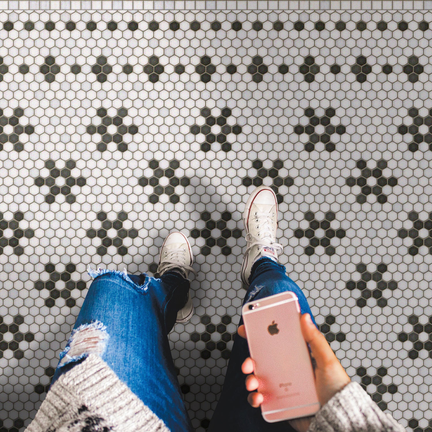 Mosaic B - Clemont Avenue Vinyl Floorcloth