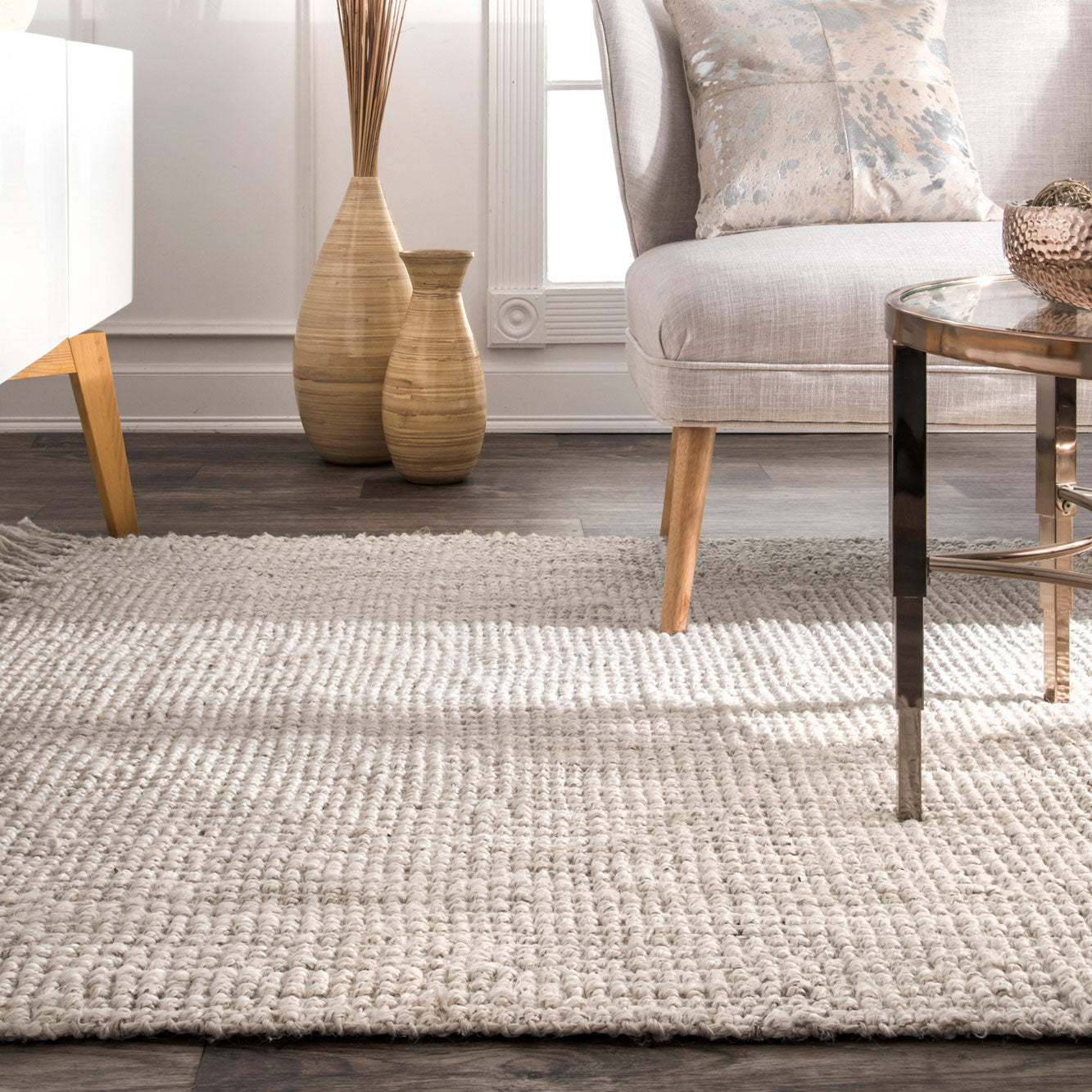 Makeh Chunky Loop Jute Hand Woven Rug