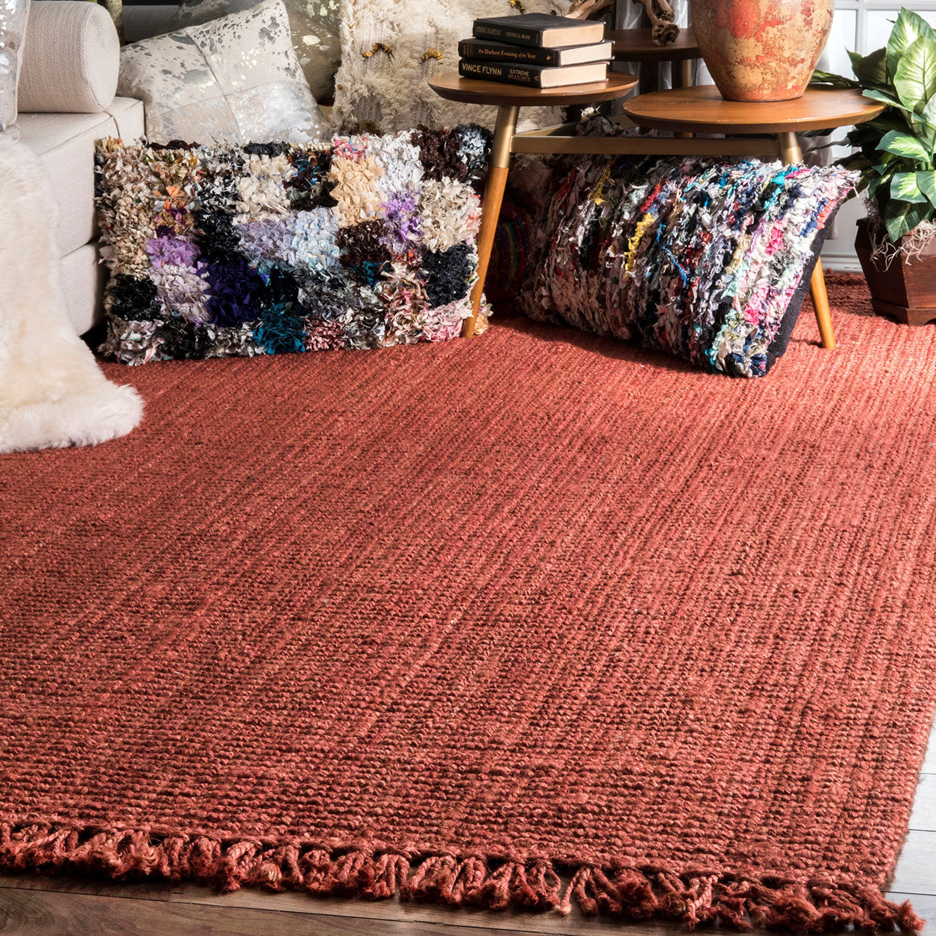 Makeh Chunky Loop Jute Hand Woven Rug