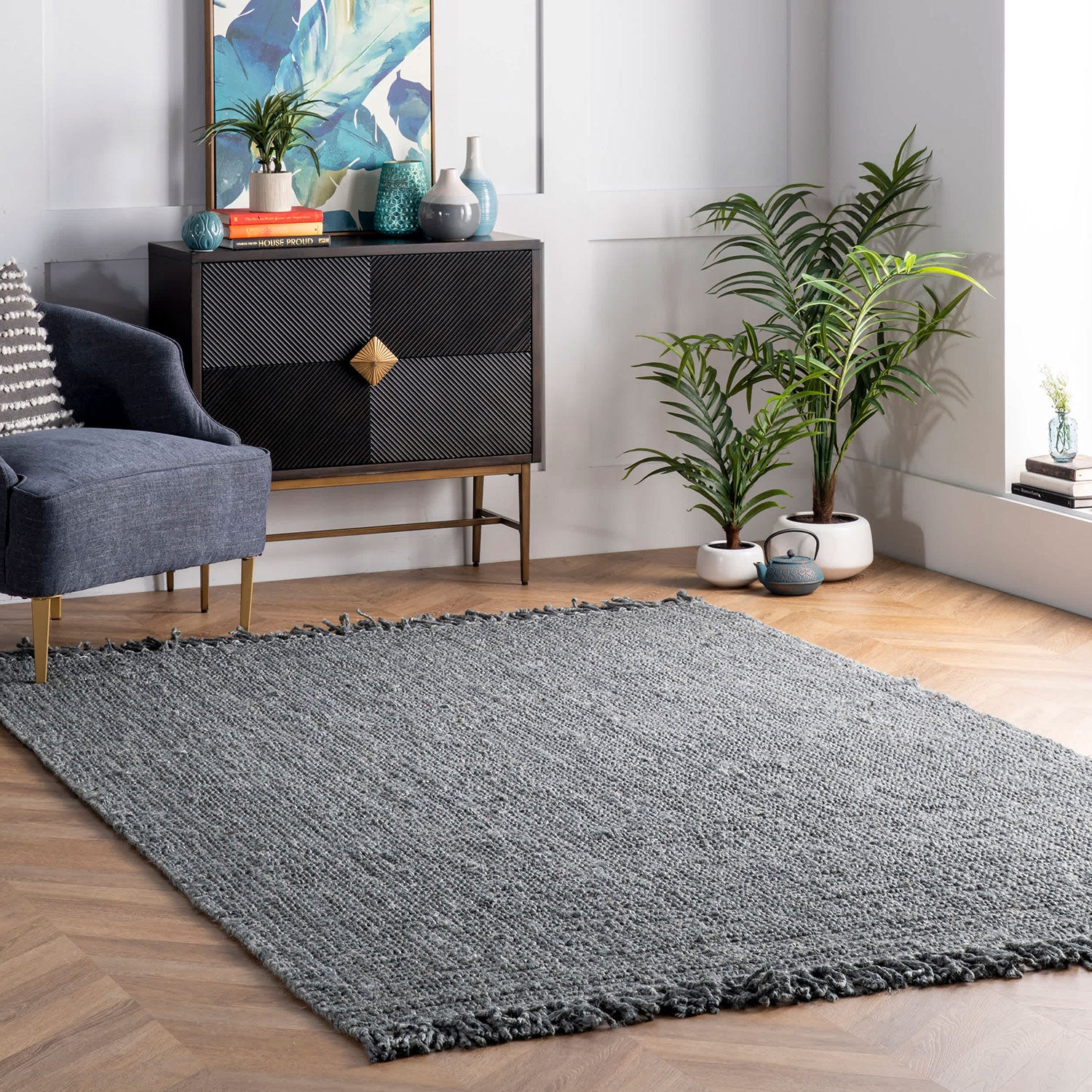 Makeh Chunky Loop Jute Hand Woven Rug