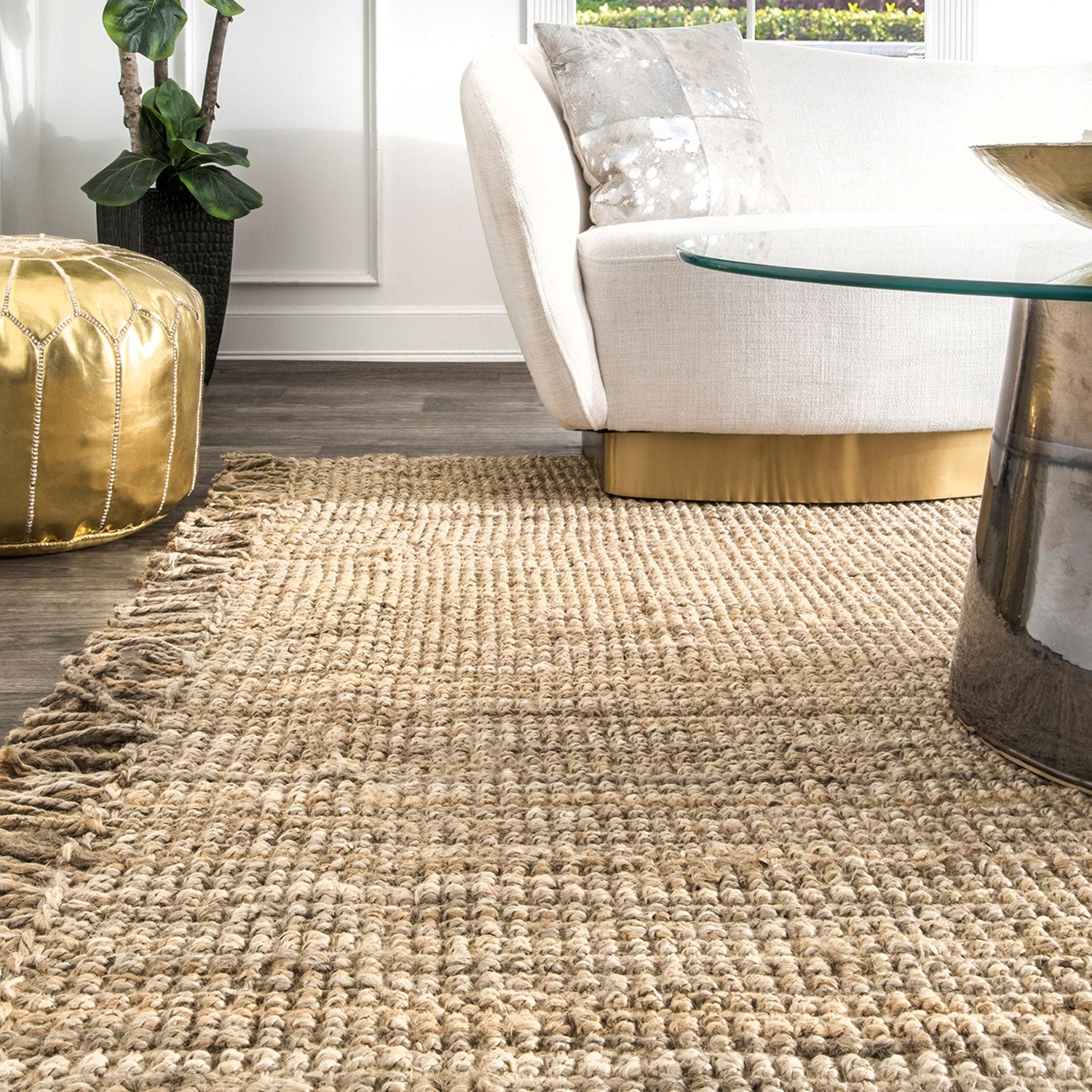 Makeh Chunky Loop Jute Hand Woven Rug