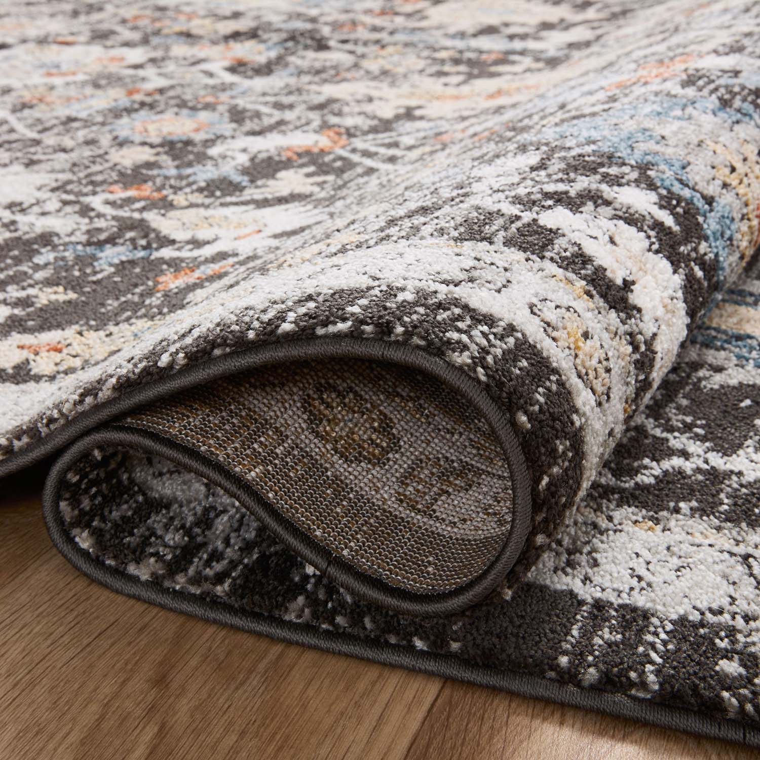 Loloi Odette Charcoal/Multi Power Loomed Rug