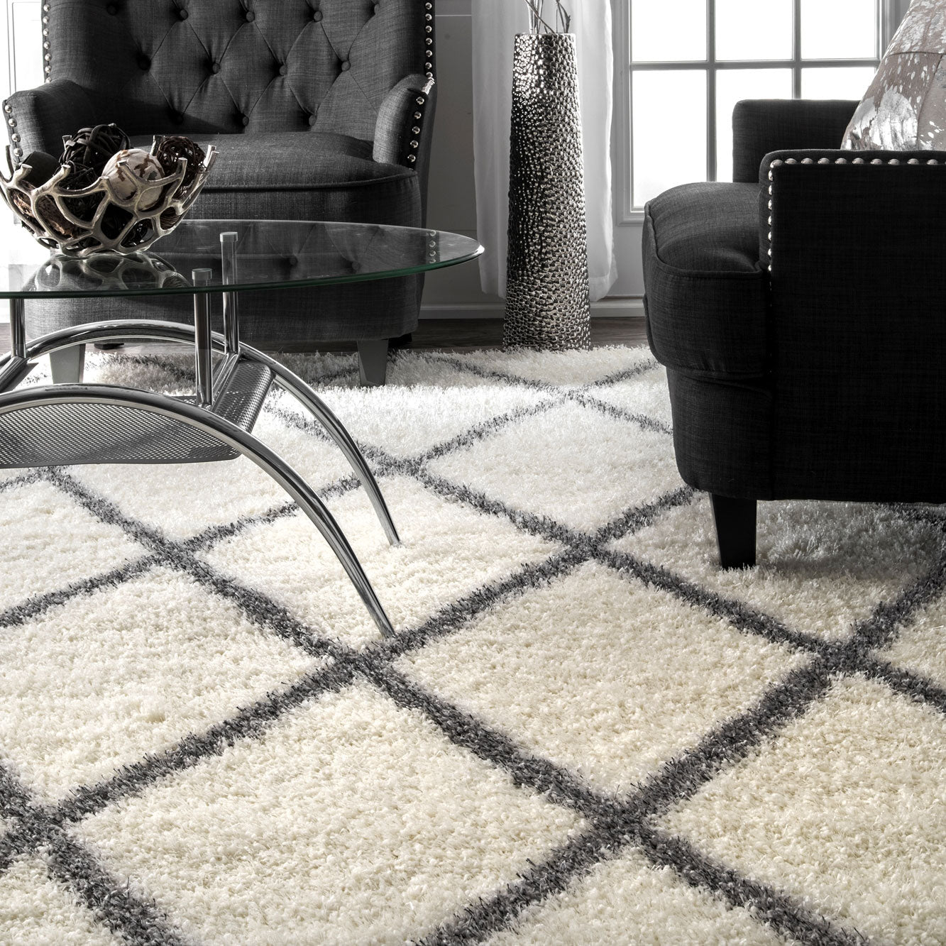 Alto Diamond Shag Rug