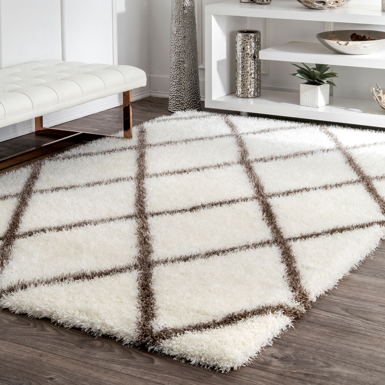Alto Diamond Shag Rug