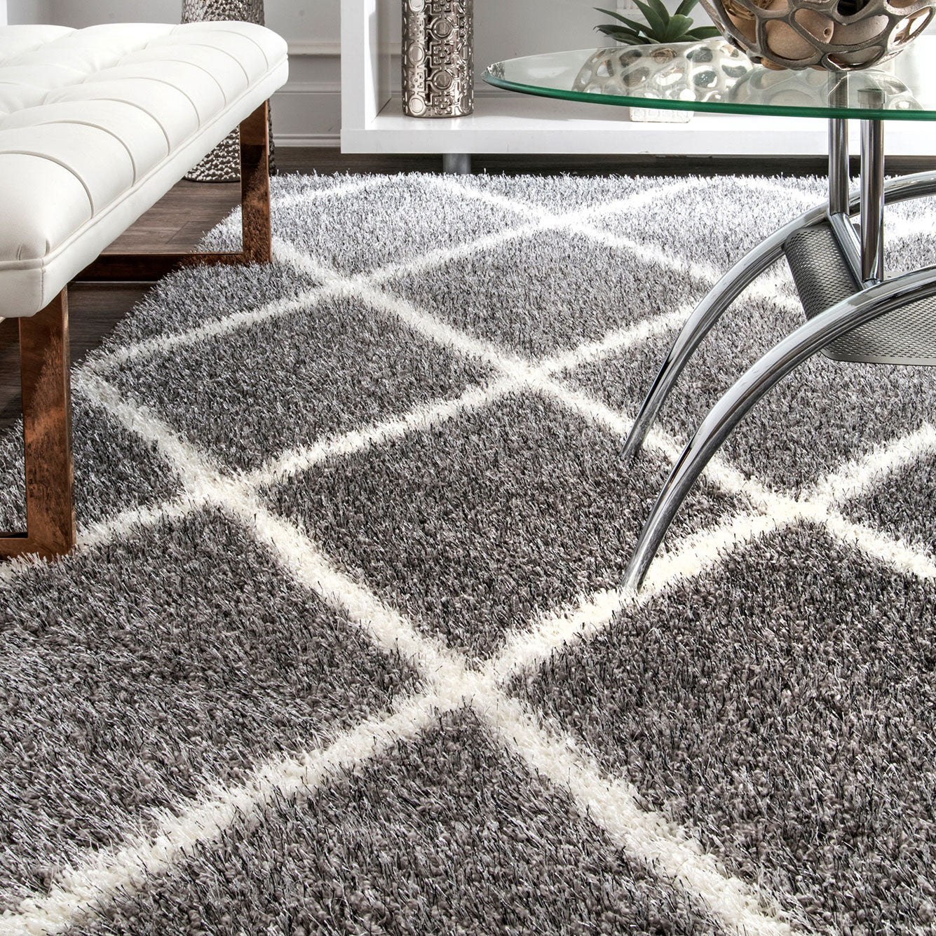 Alto Diamond Shag Rug