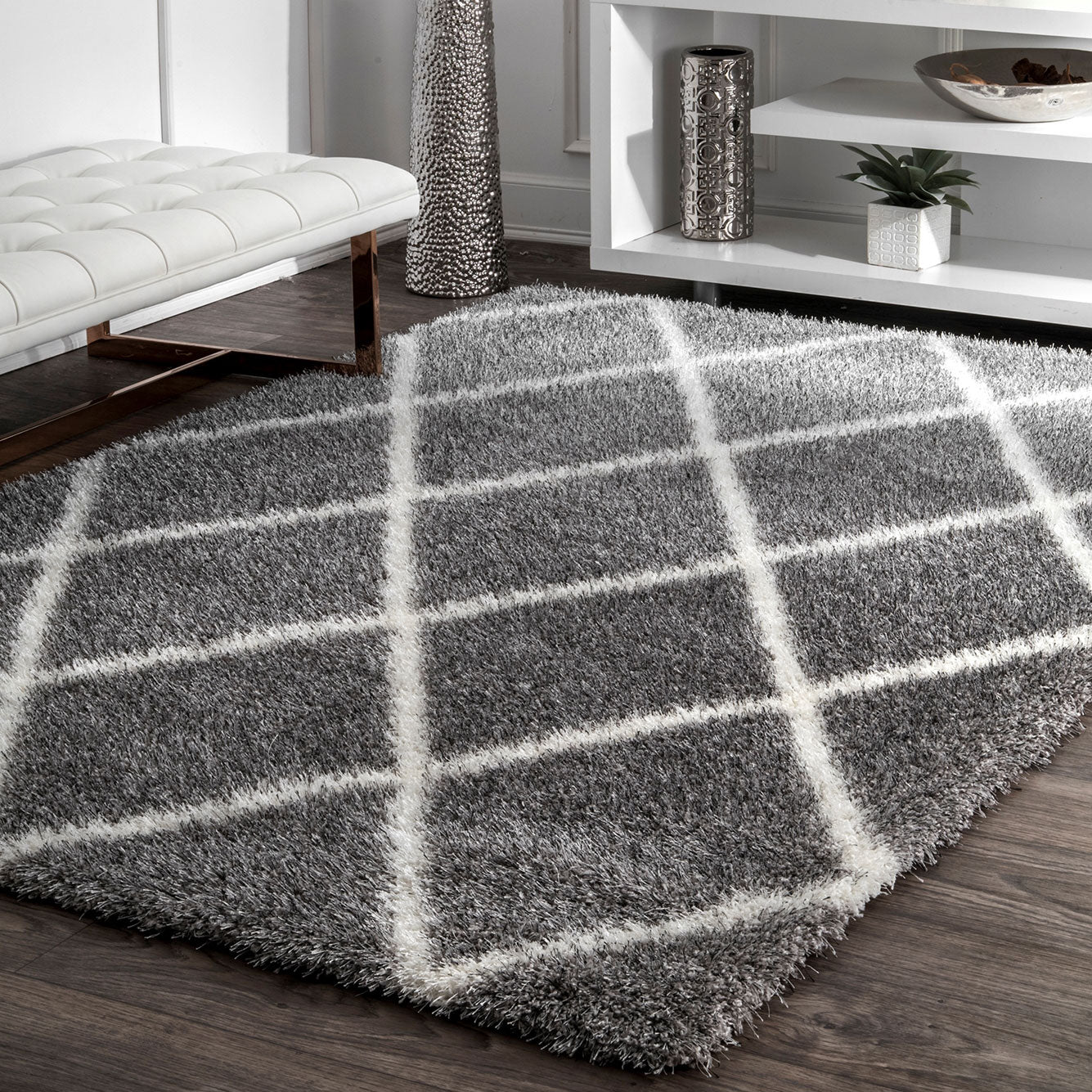 Alto Diamond Shag Rug