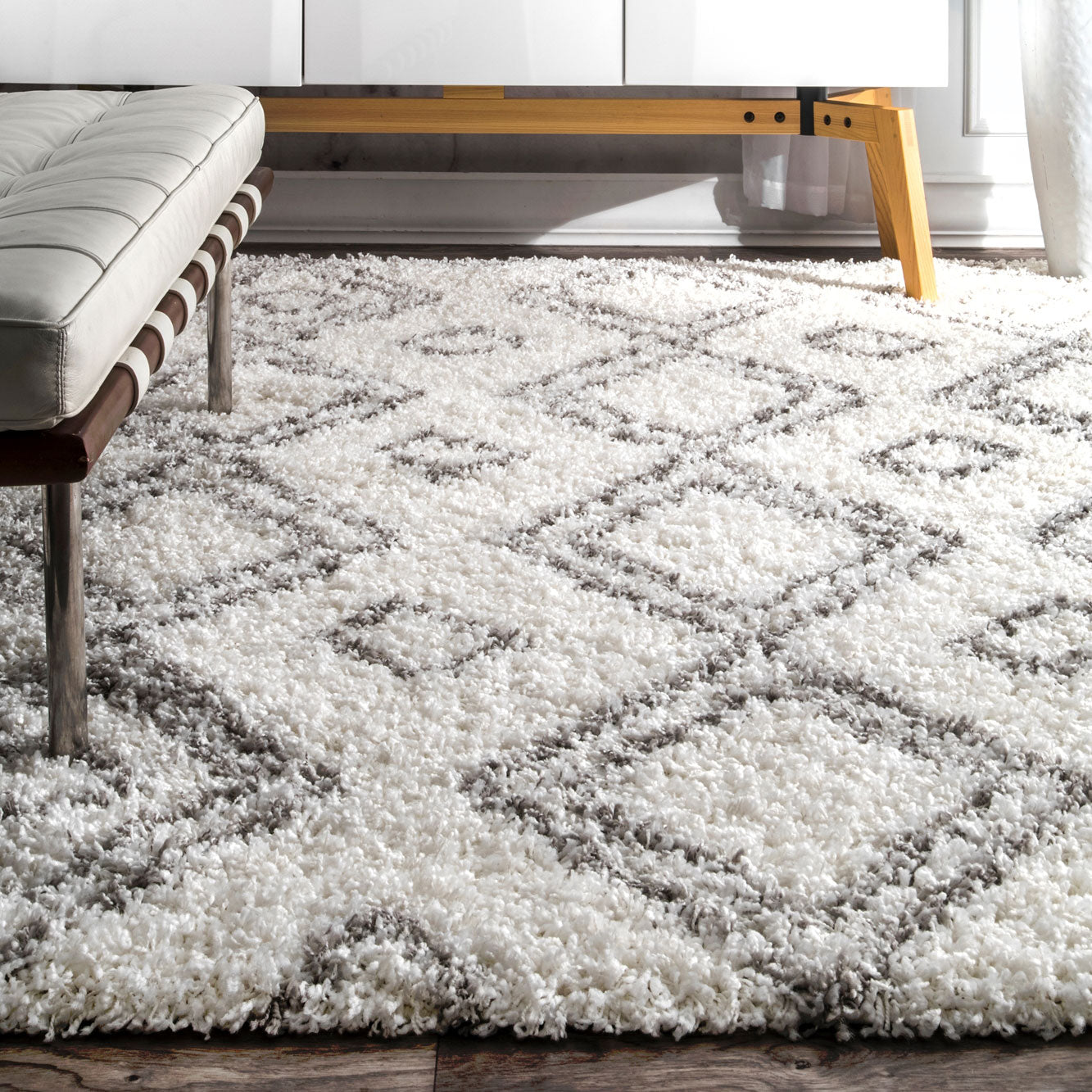 Shilo Diamond Shag Rug – Paynes Gray