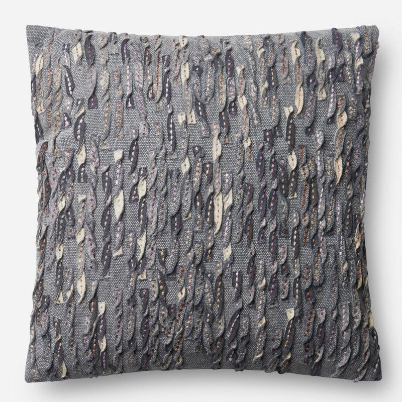 Loloi Embroidered Strip Throw Pillow Set of 2