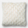Loloi Faux Fur White Throw Pillow Set of 2