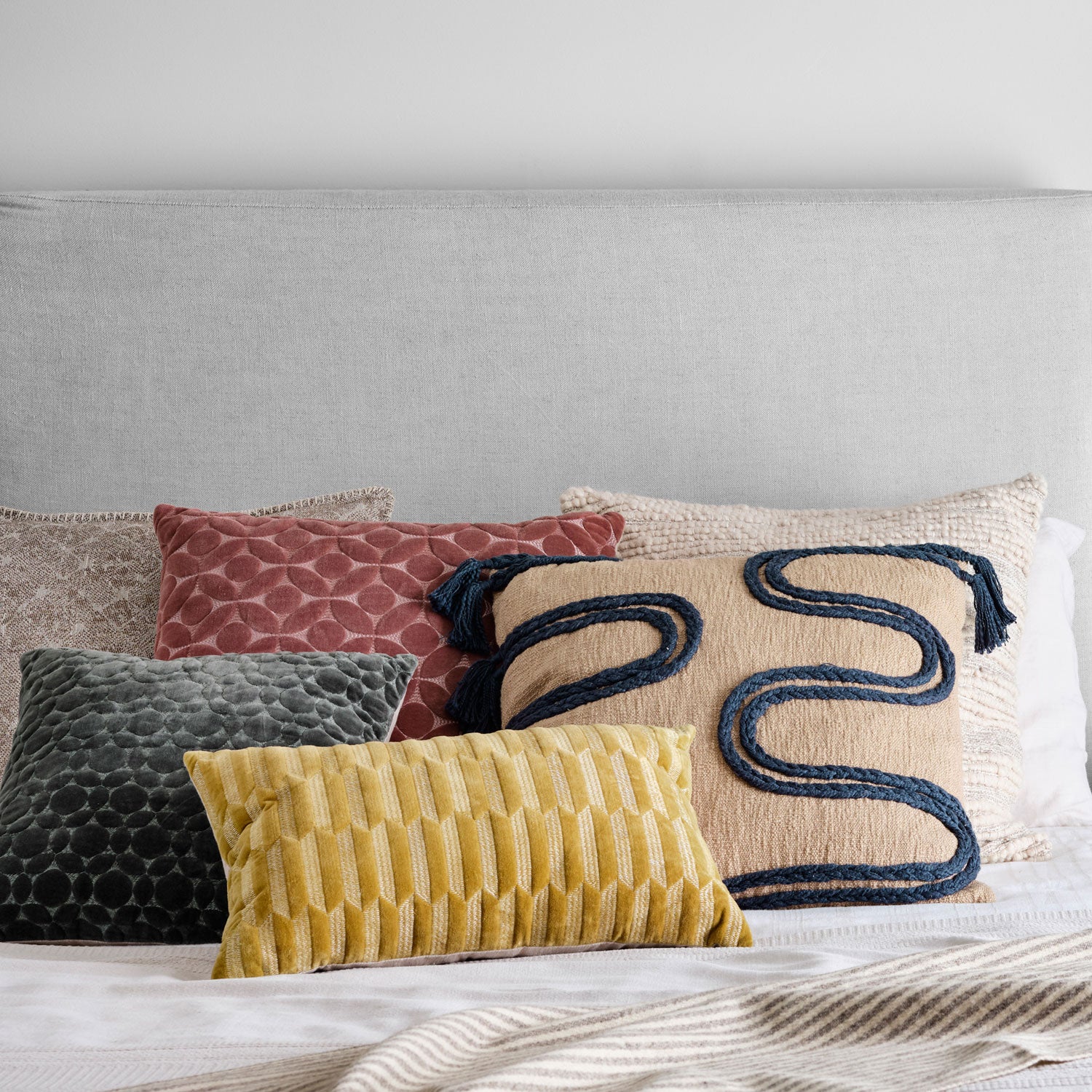 Loloi Natural Stripes Throw Pillow Set of 2