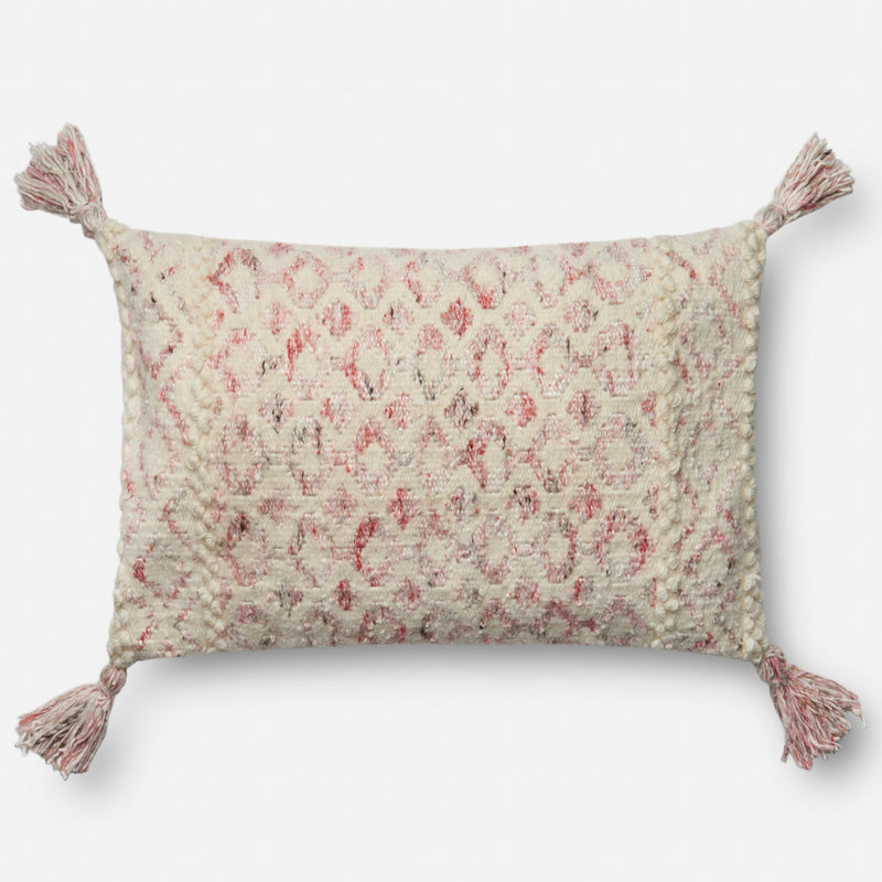 Justina Blakeney × Loloi Pink/Ivory Rectangle Throw Pillow Set of 2