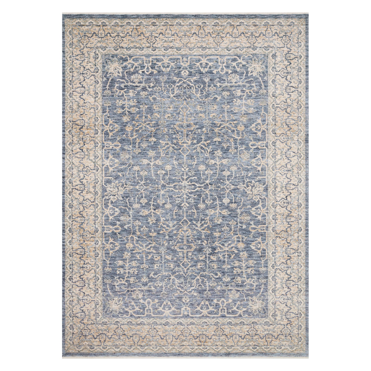 Loloi Pandora Dark Blue/Ivory Power Loomed Rug Paynes Gray