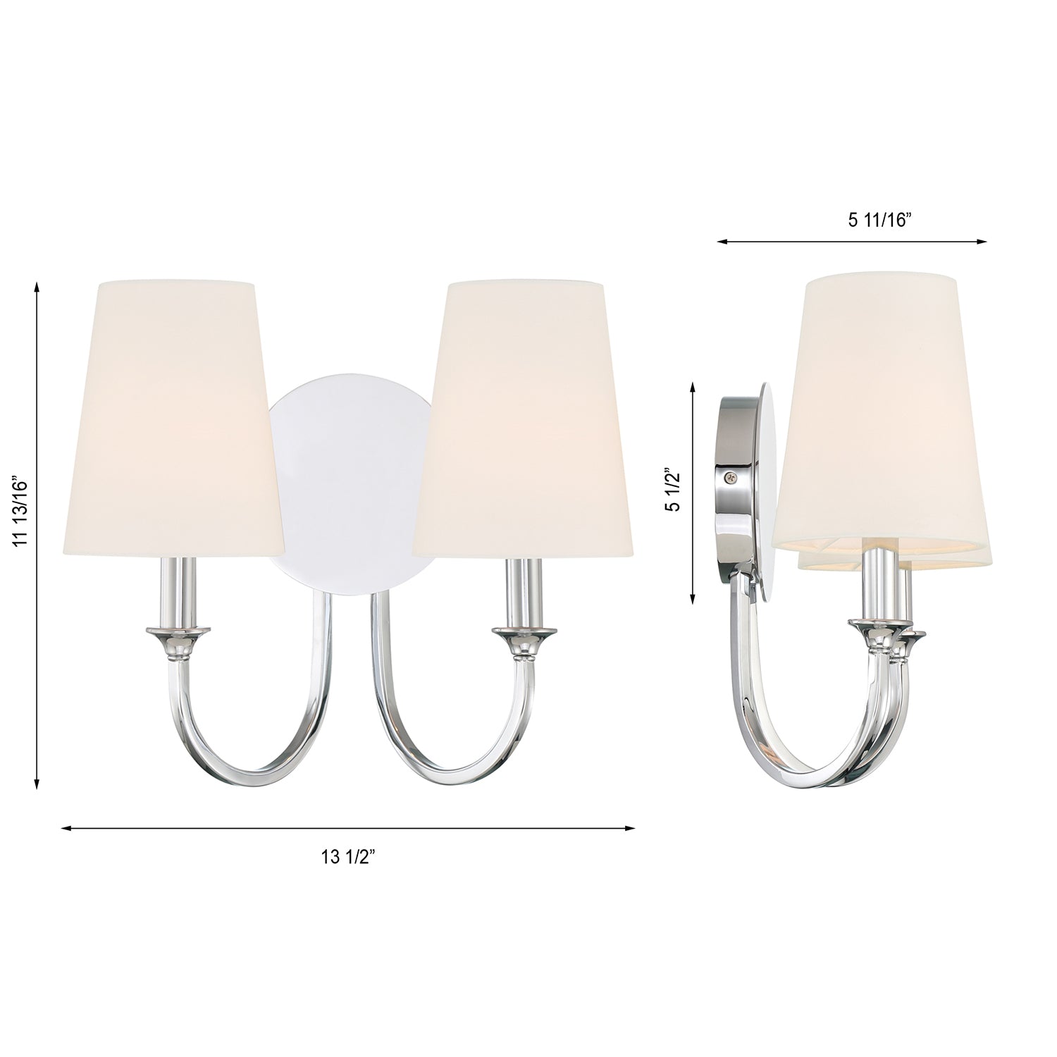 Crystorama Payton 2-Light Wall Sconce