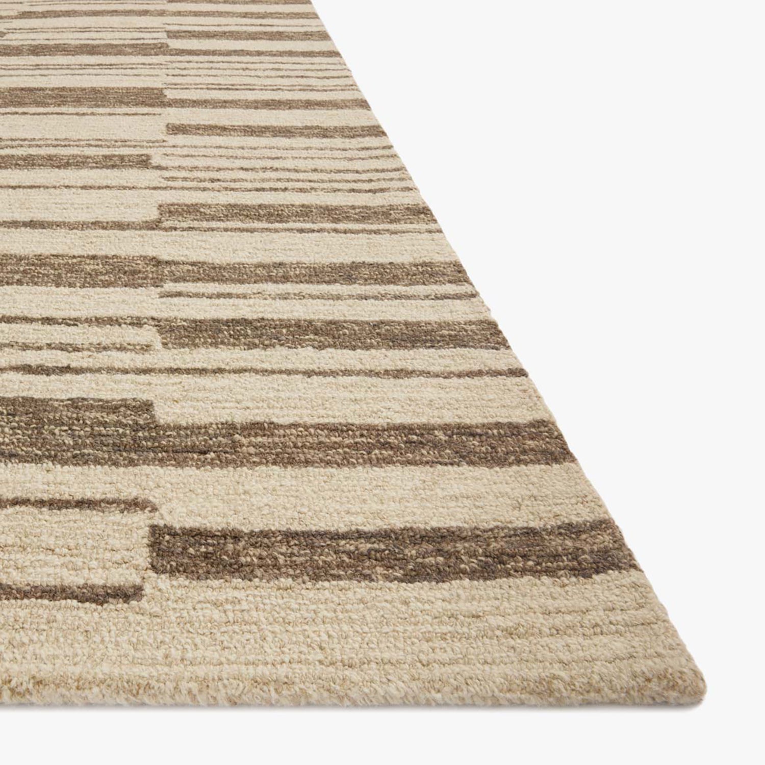 Chris Loves Julia x Loloi Polly Beige/Tobacco Hand Tufted Rug