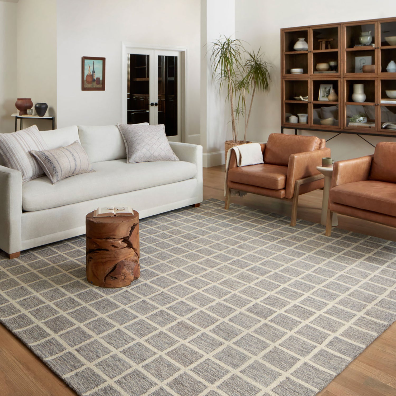 Chris Loves Julia x Loloi Polly Slate/Ivory Hand Tufted Rug