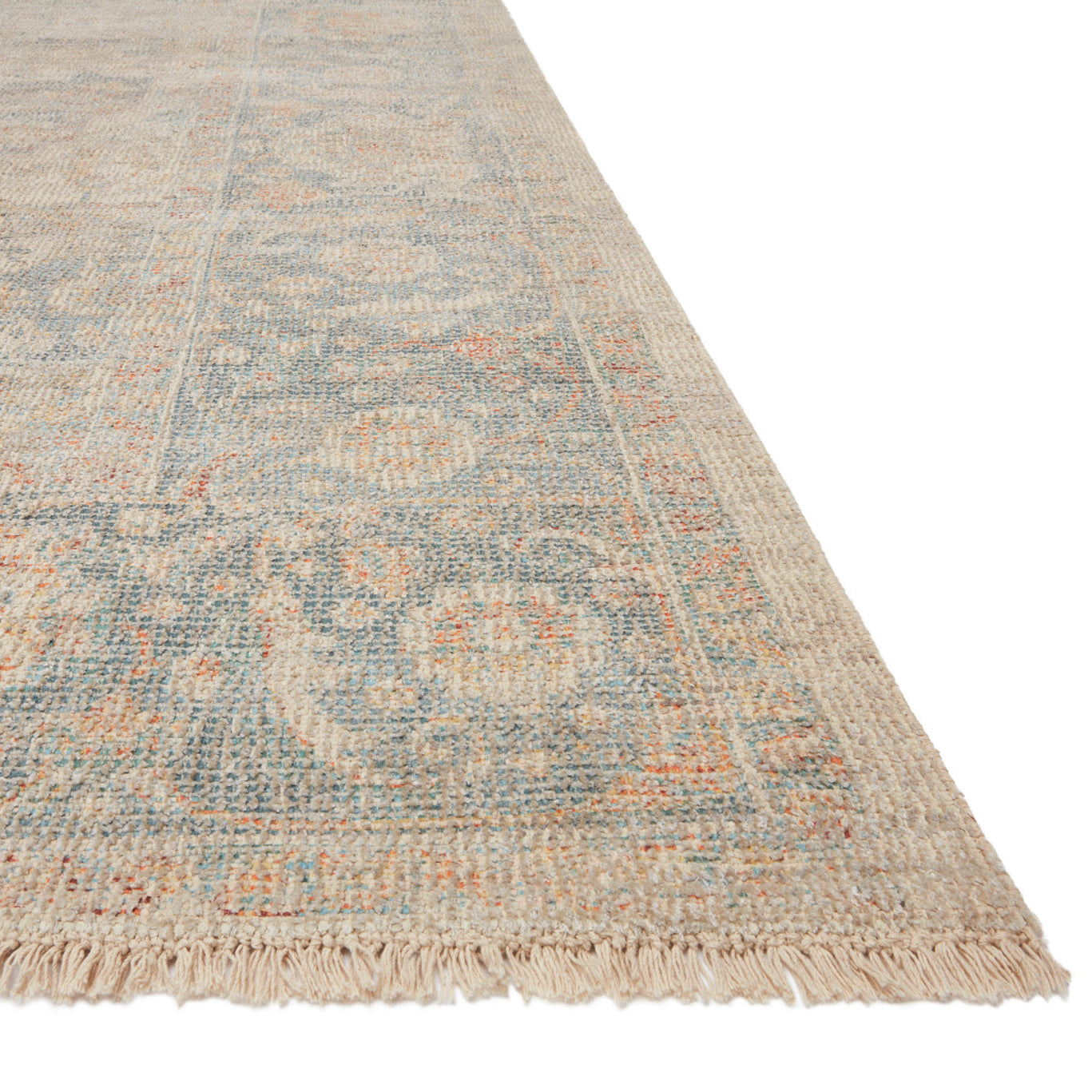 Loloi Priya Bone/Bluestone Hand Woven Rug