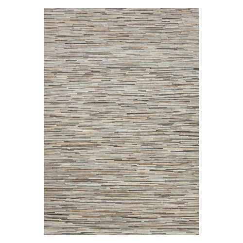 Loloi Promenade Silver Hand Stitched Leather Rug