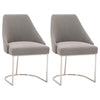 Parissa Dining Chair Stainless Steel Set of 2 - Final Sale