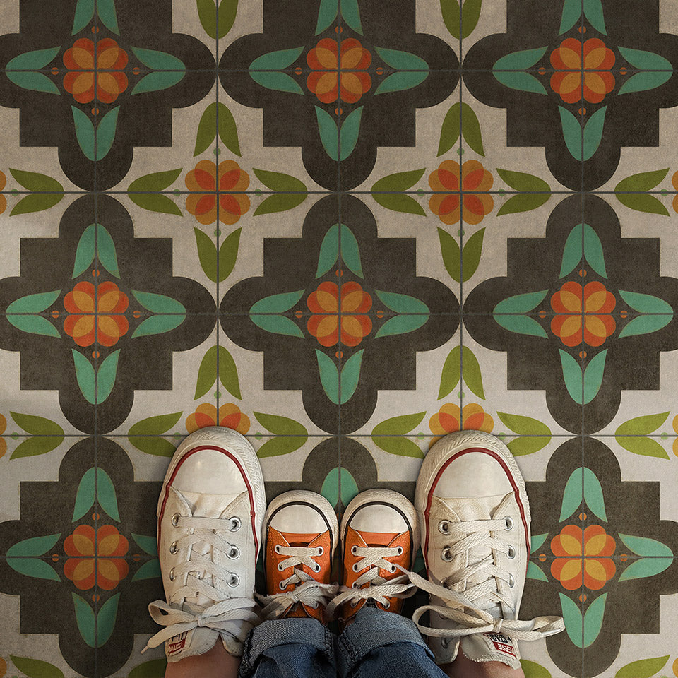 Pattern 33 - Anna's Garden Vinyl Floorcloth