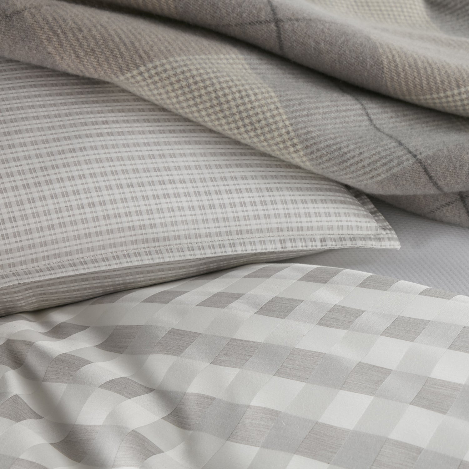 Peacock Alley York Plaid Throw Blanket Paynes Gray