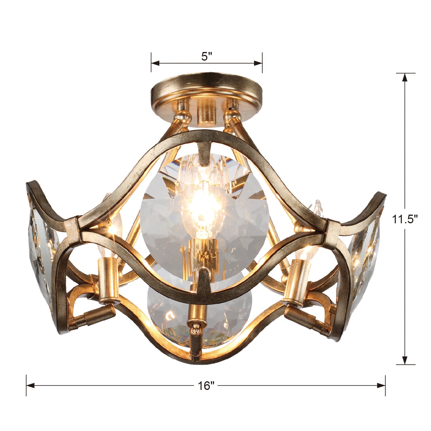 Crystorama Quincy Flush Ceiling Mount