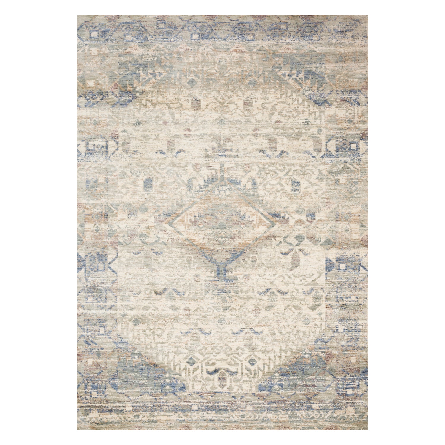 Loloi Revere Ivory/Blue Power Loomed Rug