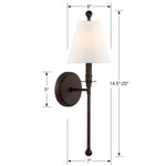 Crystorama Riverdale 1-Light Wall Sconce