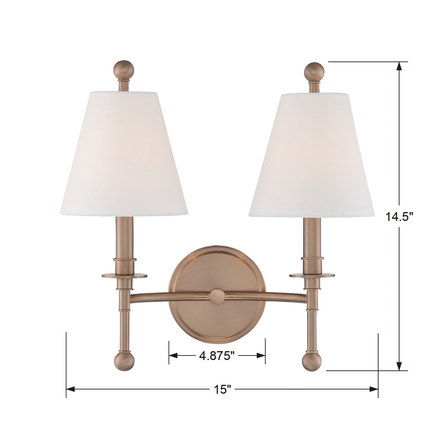 Crystorama Riverdale 2-Light Wall Sconce
