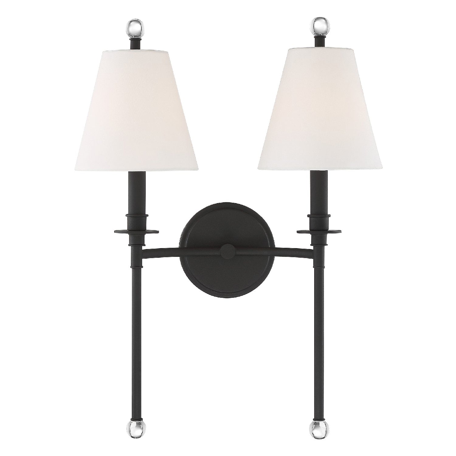 Crystorama Riverdale 2-Light Wall Sconce