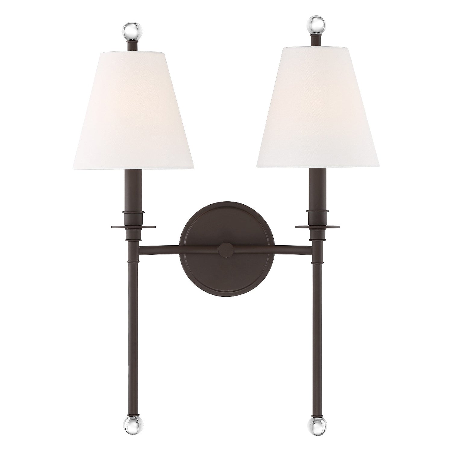 Crystorama Riverdale 2-Light Wall Sconce