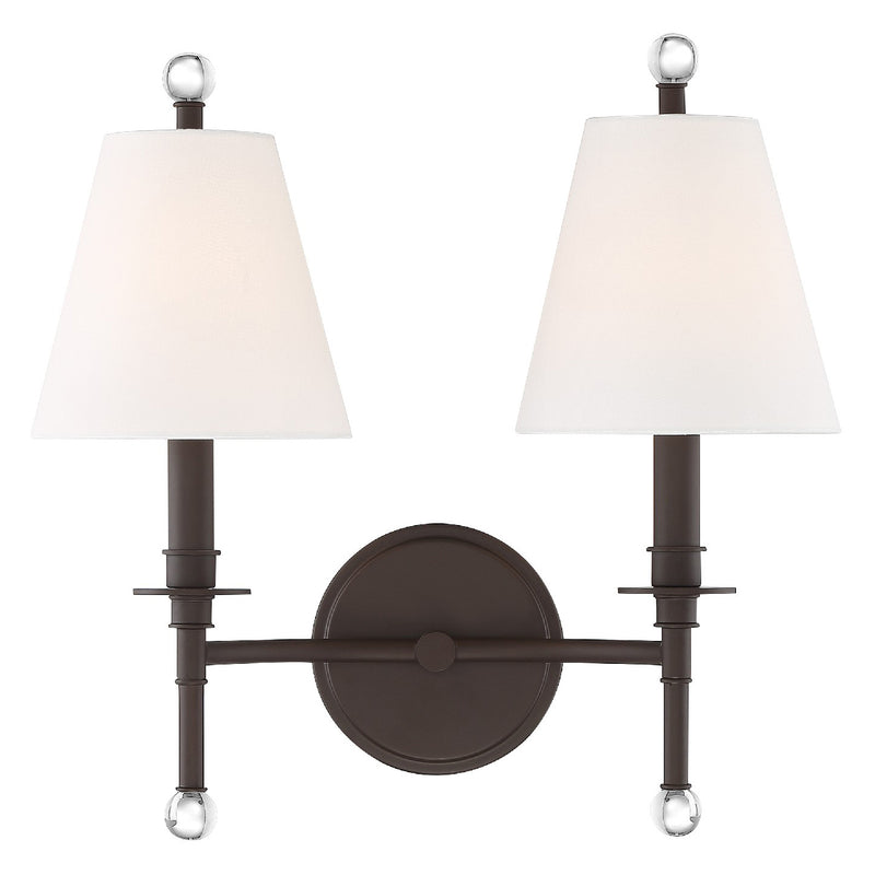 Crystorama Riverdale 2-Light Wall Sconce
