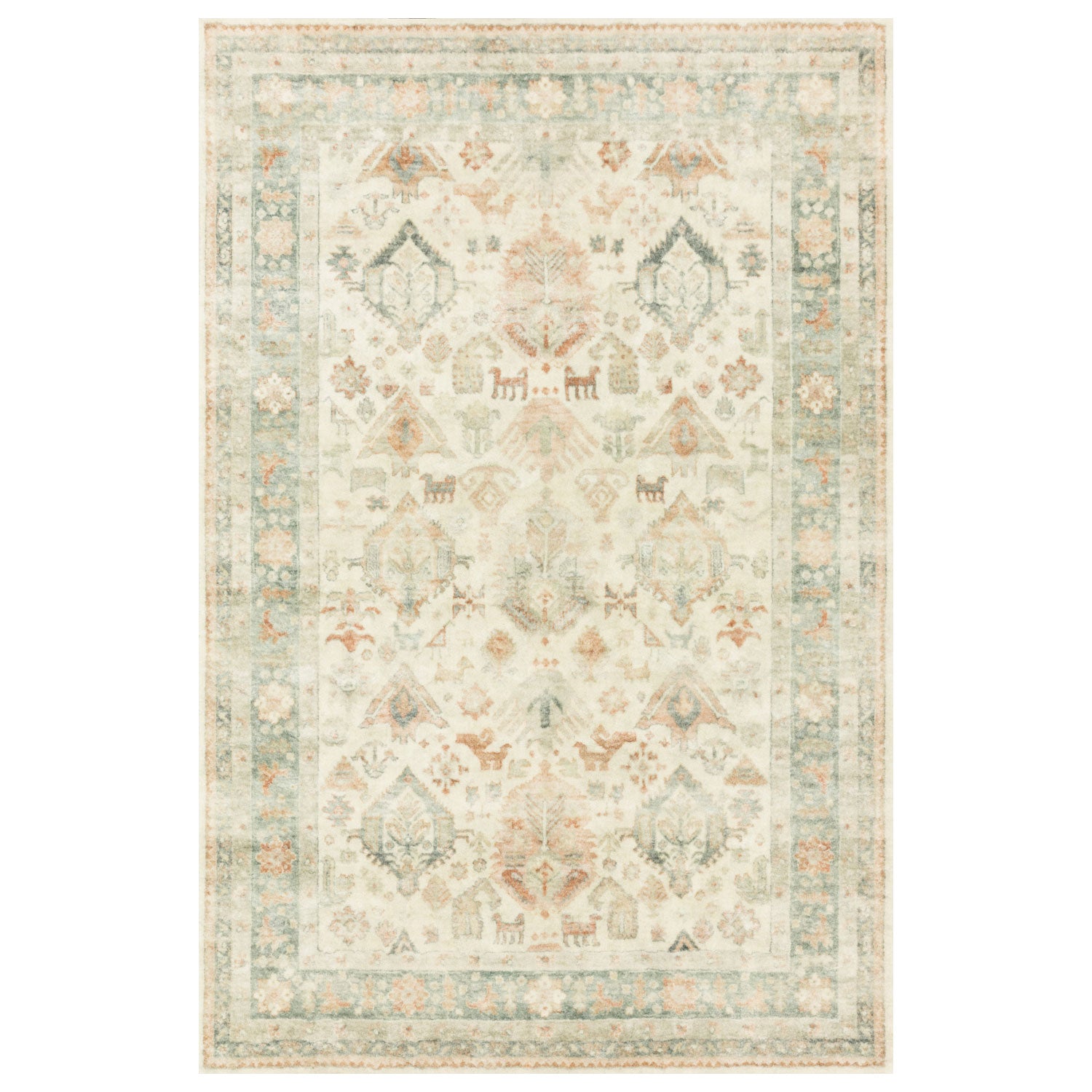 Loloi Rosette Beige/Multi Power Loomed Rug