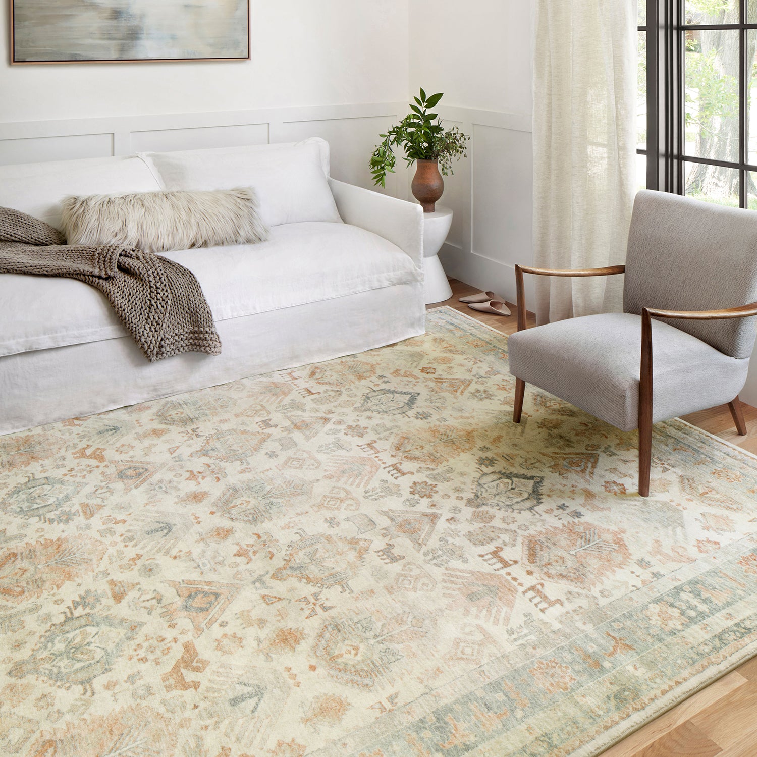 Loloi Rosette Beige/Multi Power Loomed Rug