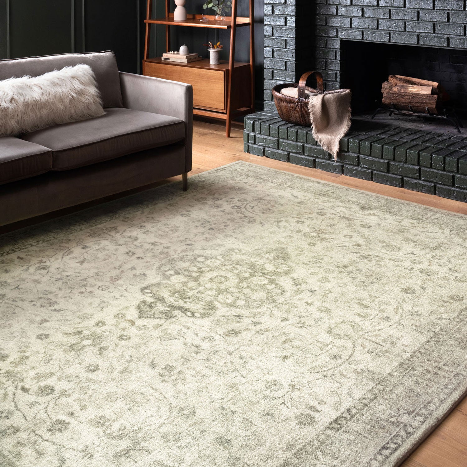 Loloi Rosette Ivory/Silver Power Loomed Rug