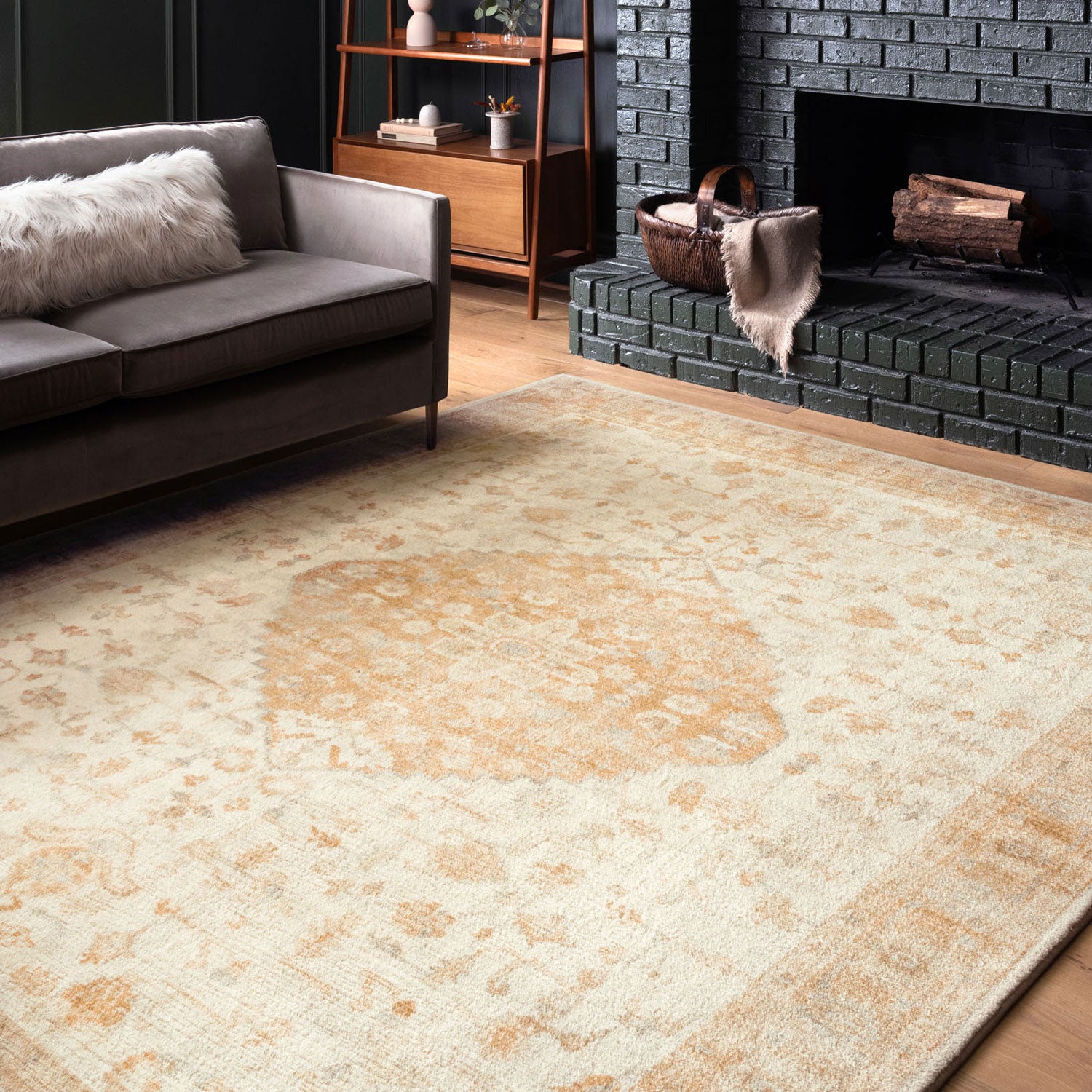 Loloi Rosette Ivory/Terracotta Power Loomed Rug