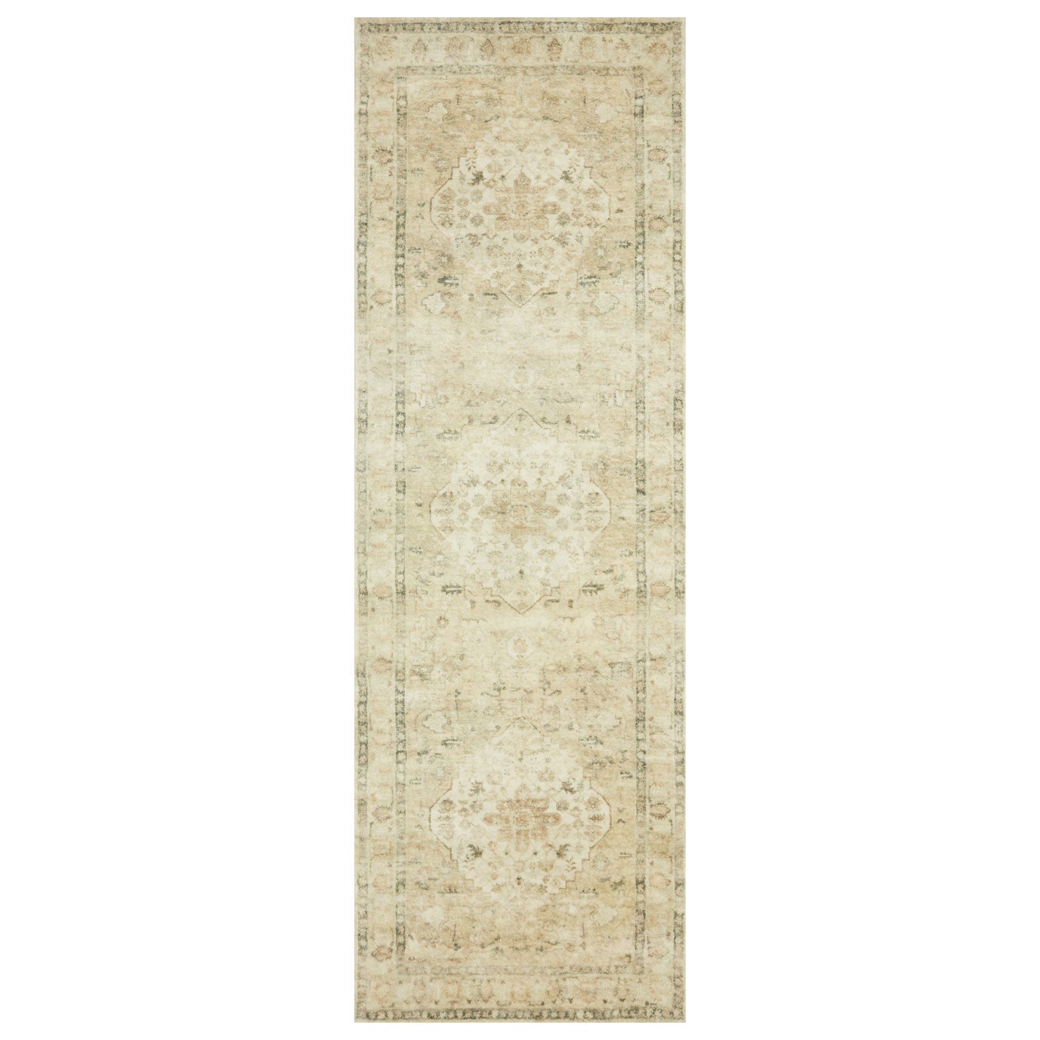 Loloi Rosette Sand/Ivory Power Loomed Rug