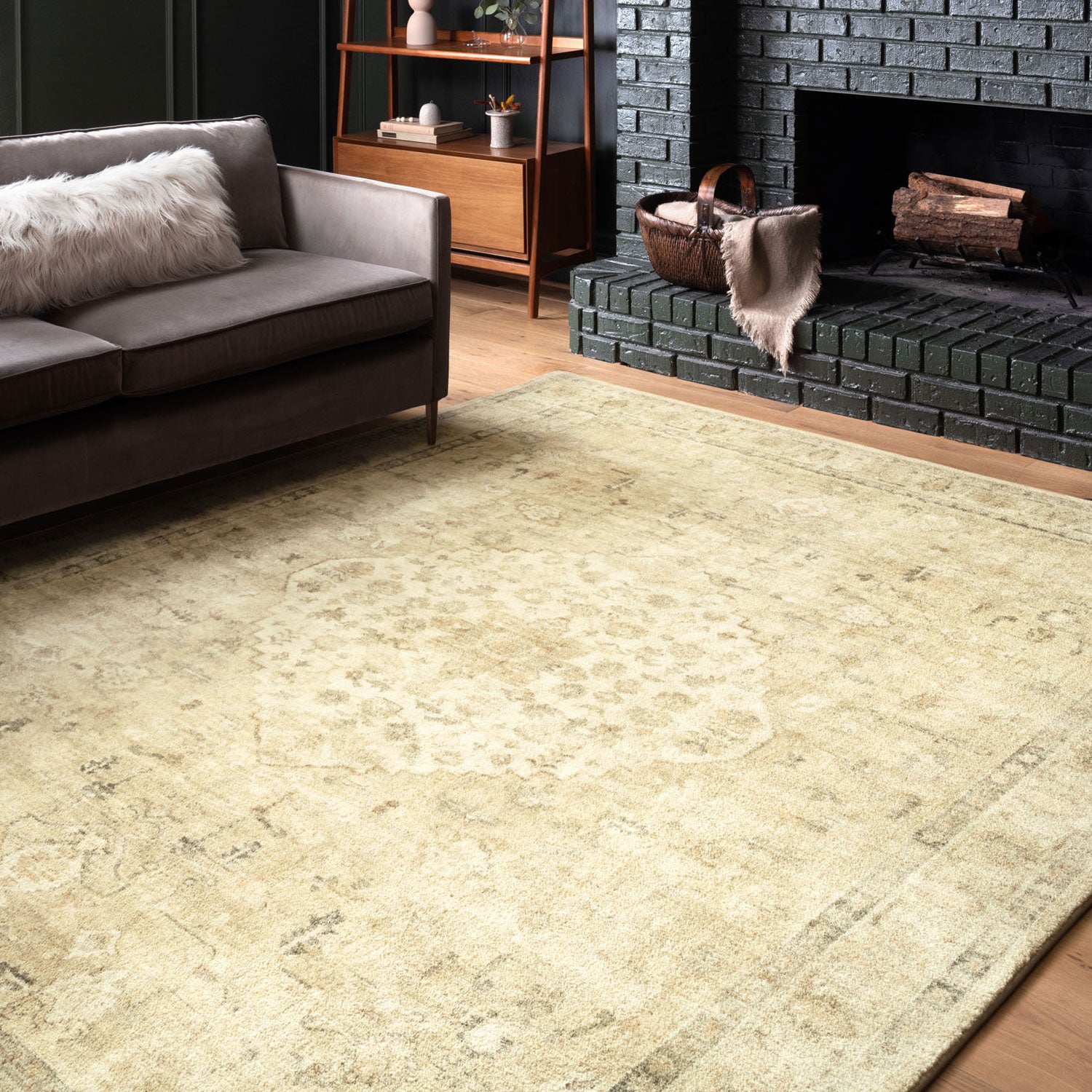 Loloi Rosette Sand/Ivory Power Loomed Rug