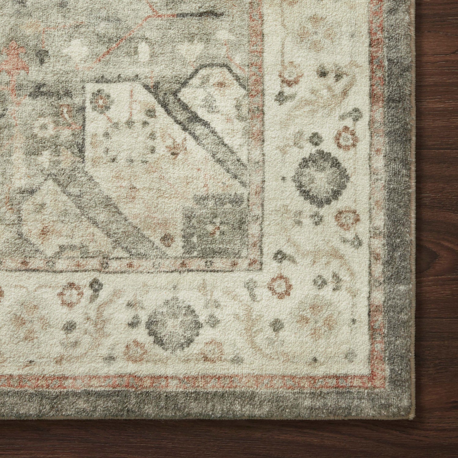 Loloi II Rosette Classic Power Loomed Rug Paynes Gray