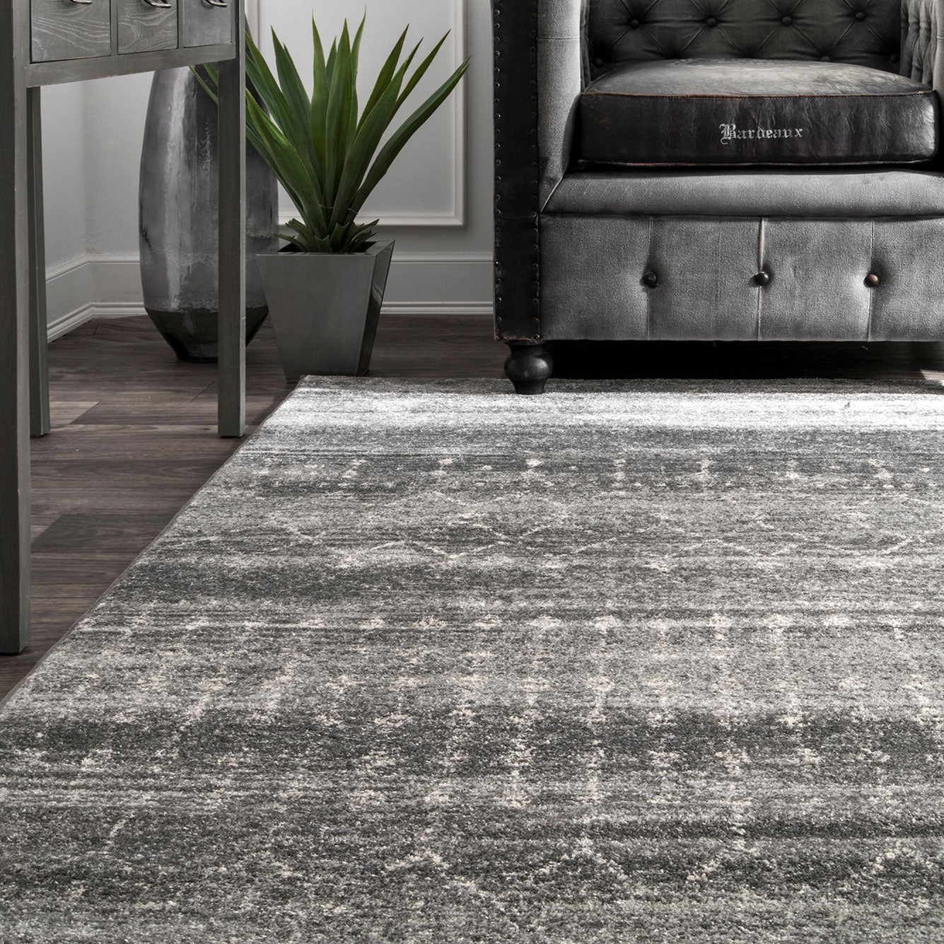 Acoma Machine Made Rug - Paynes Gray