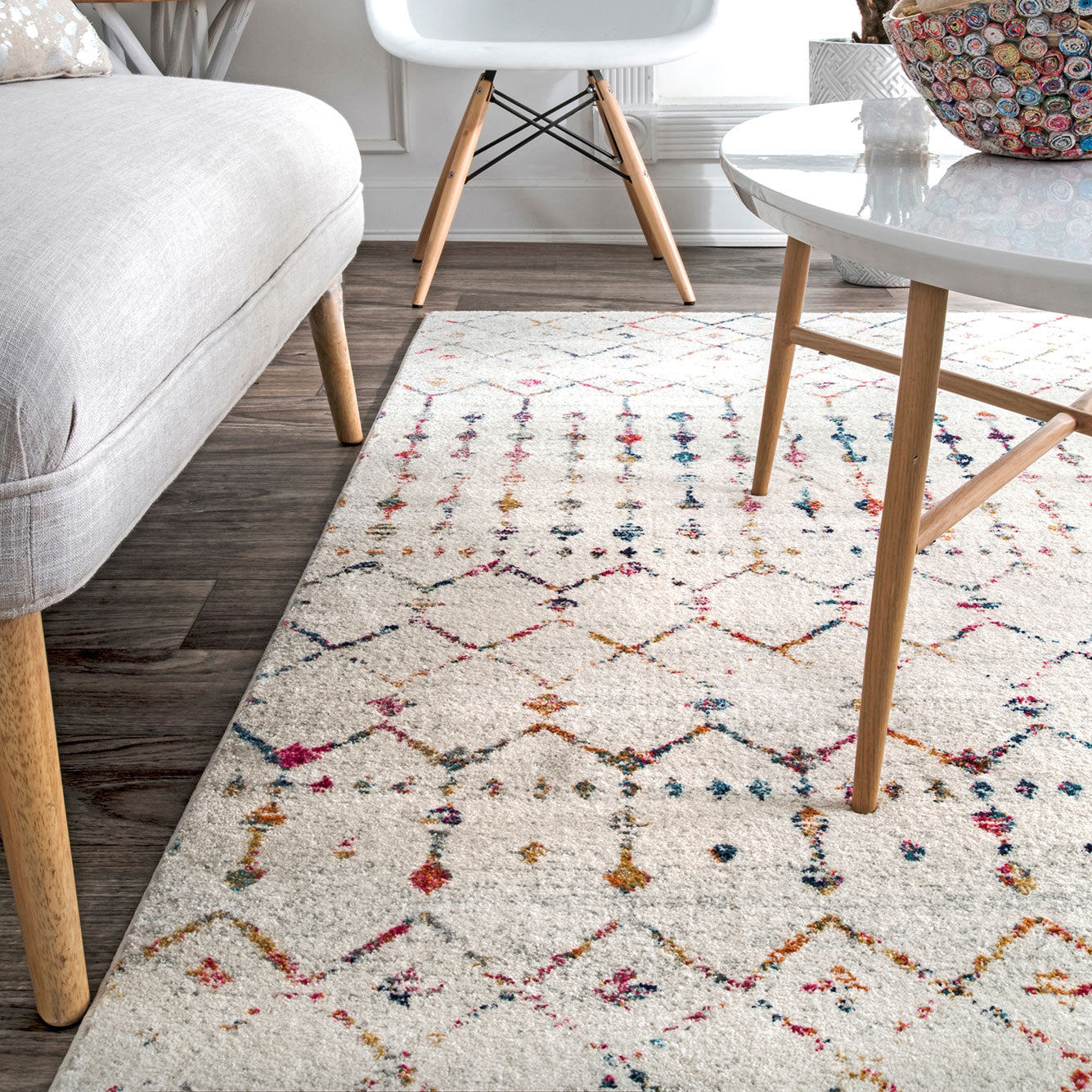 Acoma Machine Made Rug - Paynes Gray