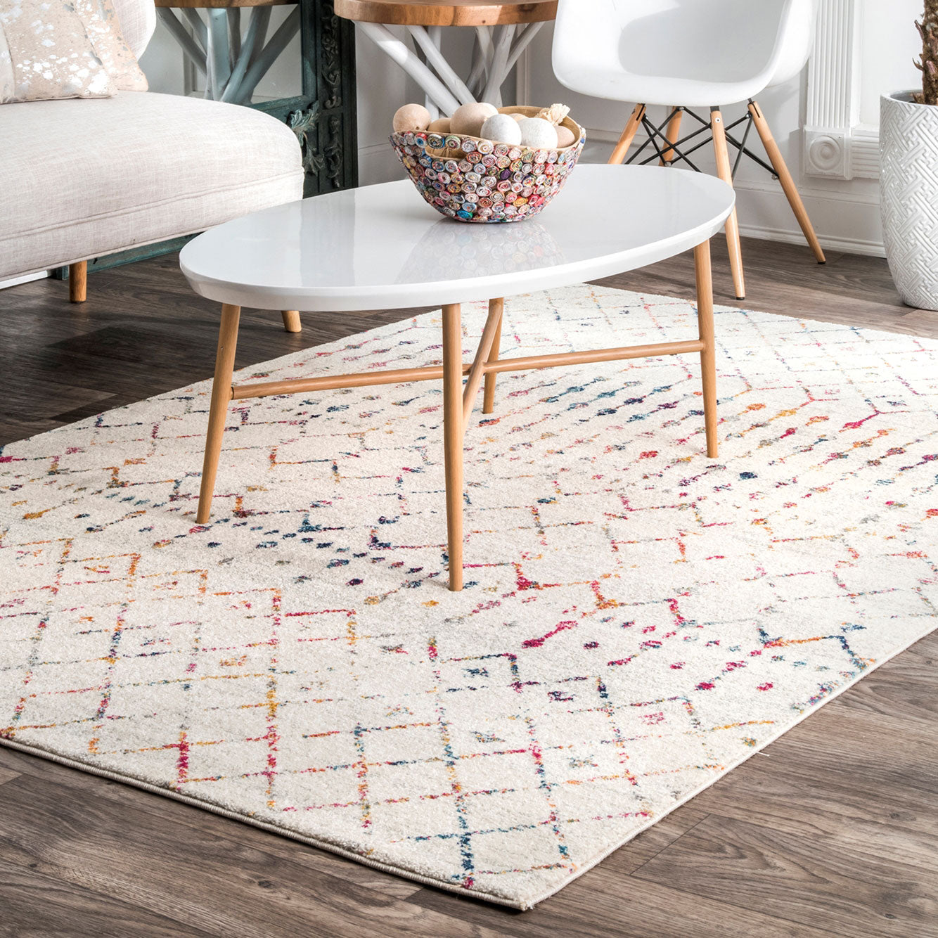 Acoma Machine Made Rug - Paynes Gray